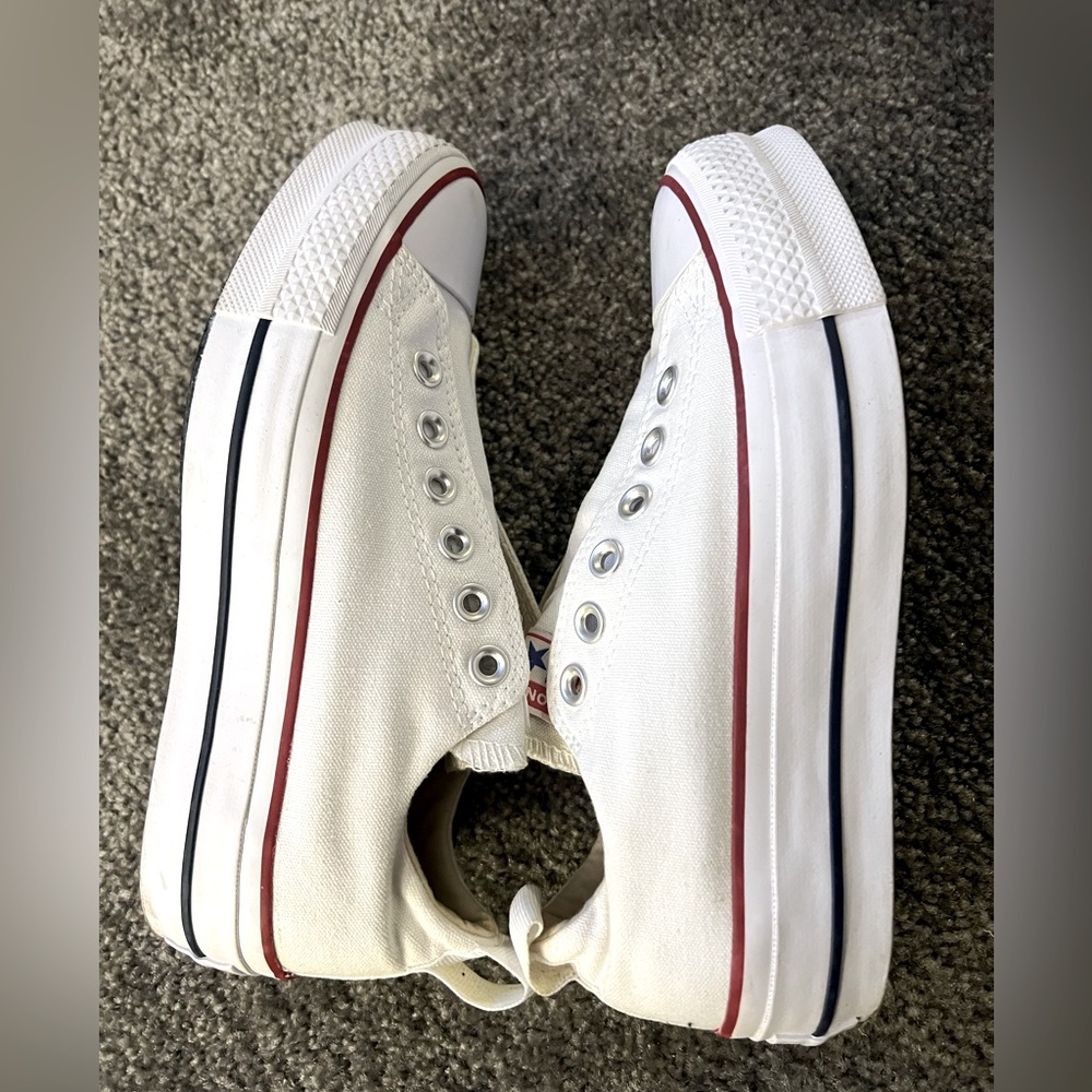 Converse Chuck Taylor All Star Platform White Slip Ons